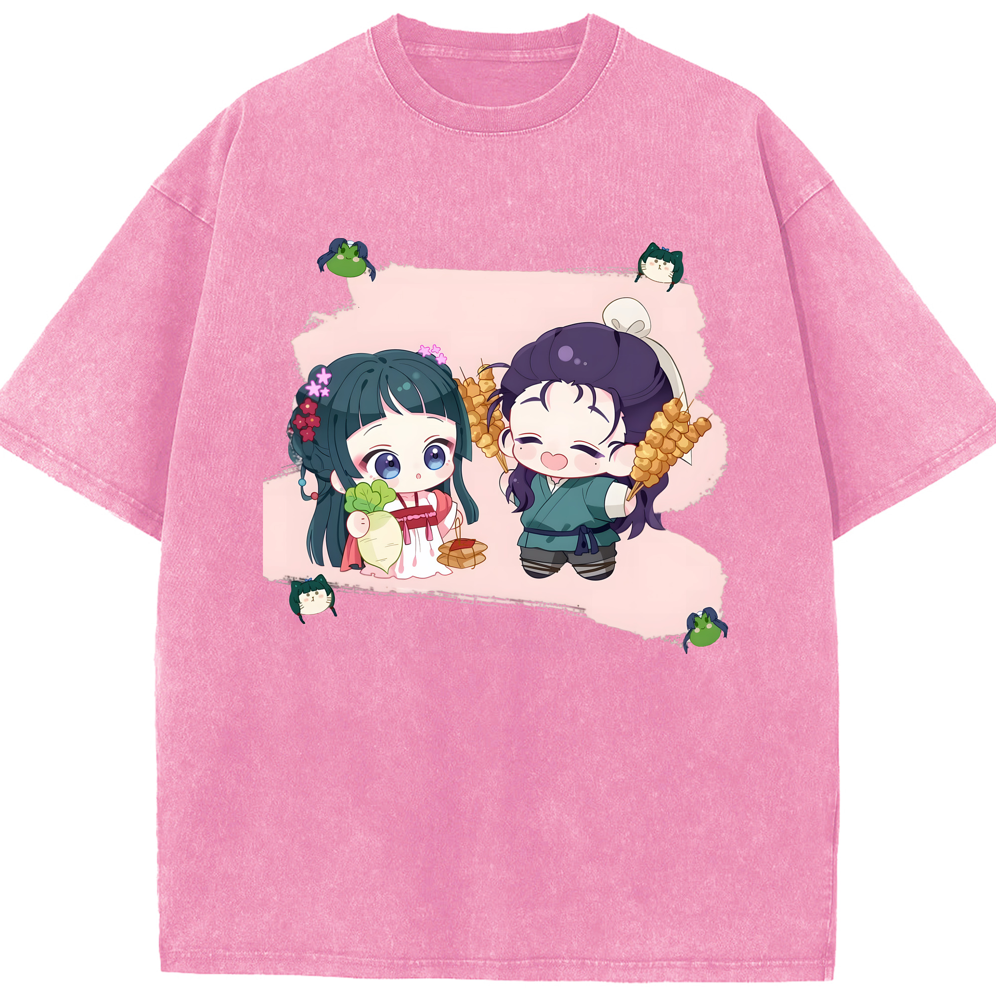 （画像用） 薬屋のひとりごと The Apothecary Diaries 綿100% ヴィンテージ風 半袖Tシャツ（フロントプリント）